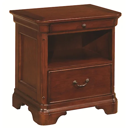 Nightstand with Drawer and Shelf